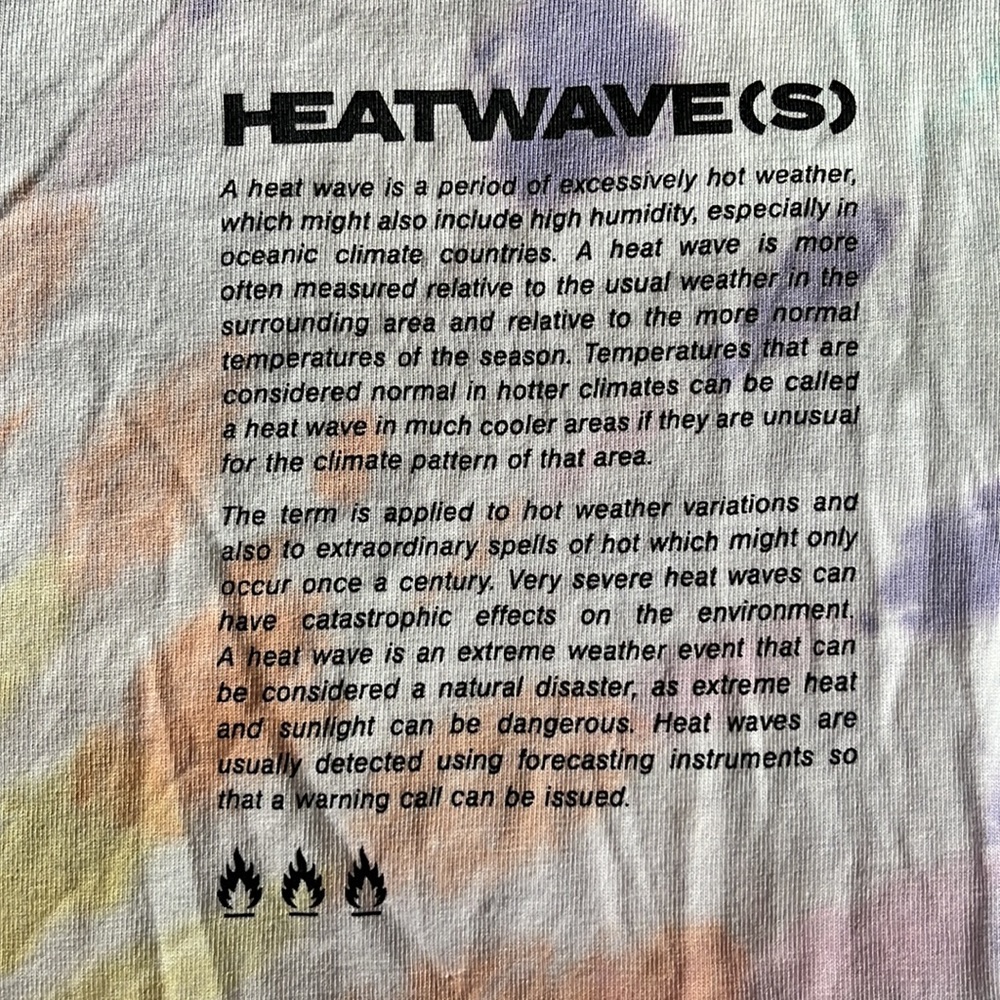 H & M Relaxed Fit Tie Dye Heatwave(s) Tee - Picture 3 of 5